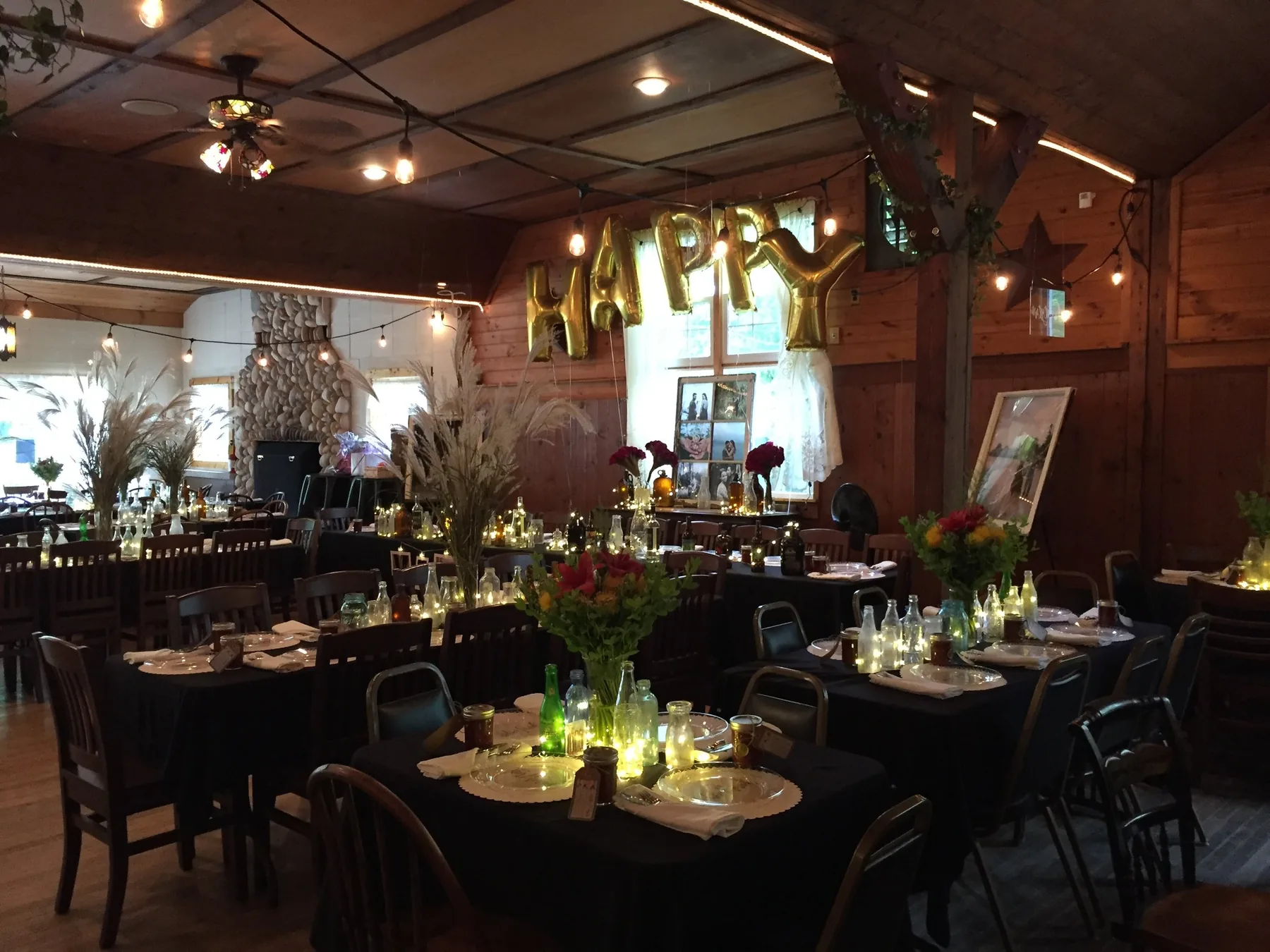 River Park reception hall prepared for dinner